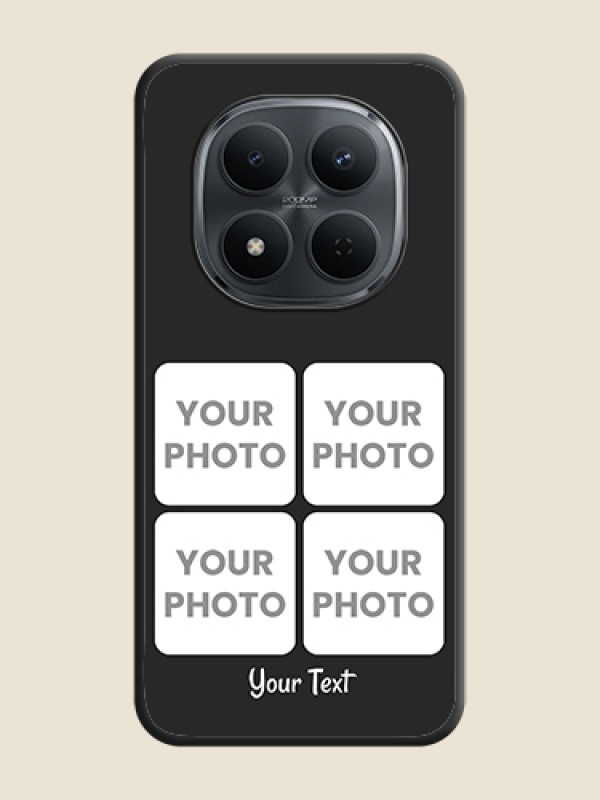 Custom Floral Art with 6 Image Holder on Photo On Space Black Custom Soft Matte Mobile Back Cover - Xiaomi Redmi Note 15 Pro 5G - alternate view