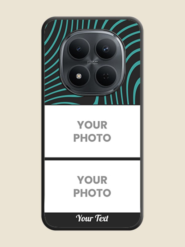 Custom Wave Pattern with 2 Image Holder On Space Black Custom Soft Matte Mobile Back Cover - Xiaomi Redmi Note 15 Pro 5G - alternate view