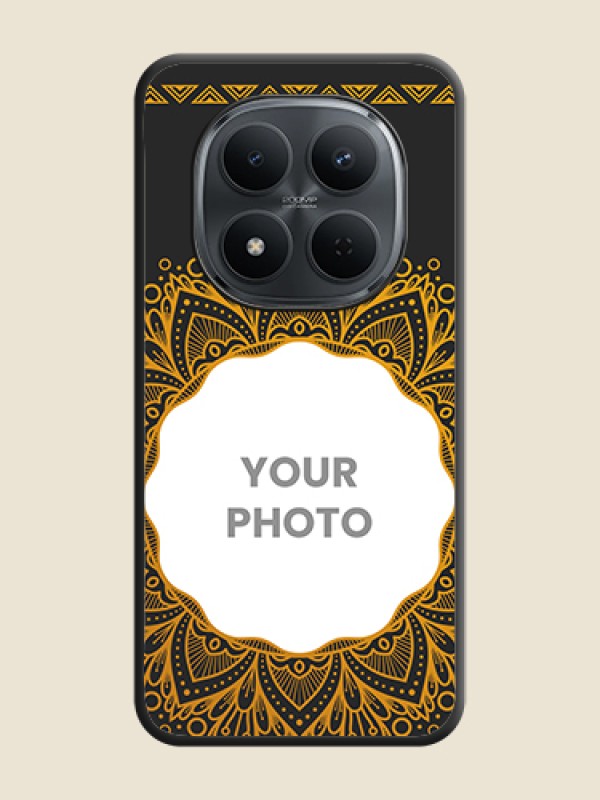 Custom Round Image with Floral Design On Space Black Custom Soft Matte Mobile Back Cover - Xiaomi Redmi Note 15 Pro 5G - alternate view