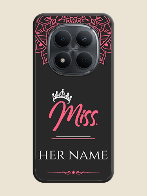 Custom Mrs Name with Floral Design On Space Black Custom Soft Matte Mobile Back Cover - Xiaomi Redmi Note 15 Pro 5G - alternate view