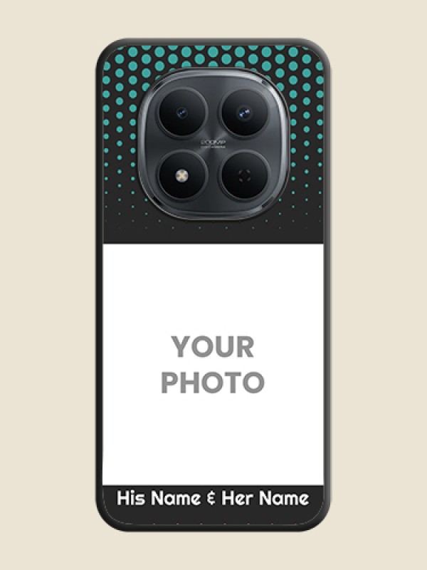 Custom Faded Dots with Grunge Photo Frame and Text On Space Black Custom Soft Matte Mobile Back Cover - Xiaomi Redmi Note 15 Pro 5G - alternate view