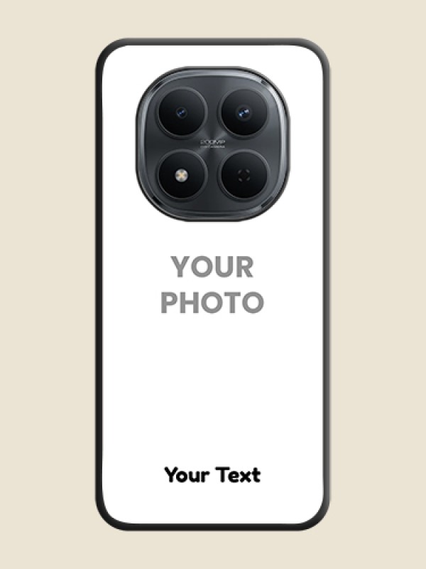 Custom Full Single Pic Upload With Text On Space Black Custom Soft Matte Mobile Back Cover - Xiaomi Redmi Note 15 Pro 5G - alternate view