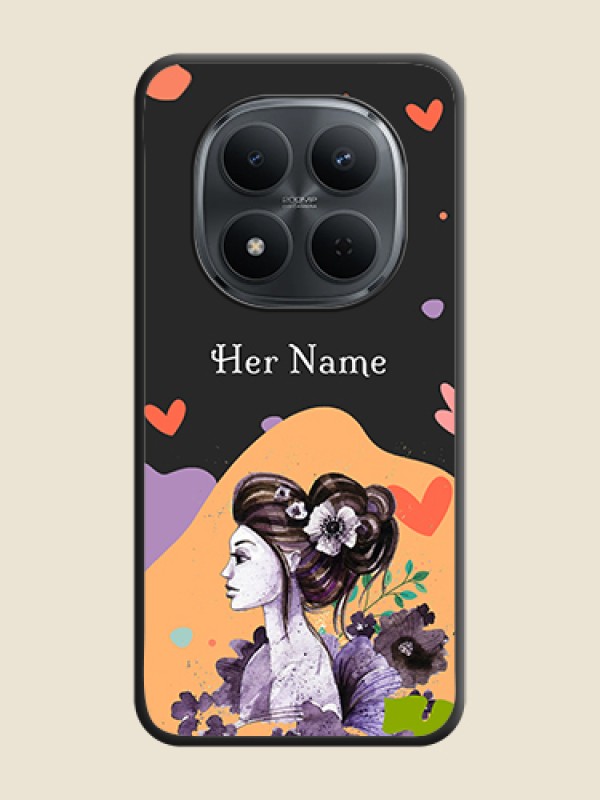 Custom Namecase For Her With Fancy Lady Image On Space Black Custom Soft Matte Mobile Back Cover - Xiaomi Redmi Note 15 Pro 5G - alternate view