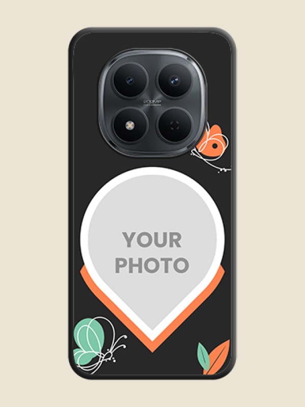 Custom Upload Pic With Simple Butterly Design On Space Black Custom Soft Matte Mobile Back Cover - Xiaomi Redmi Note 15 Pro 5G - alternate view