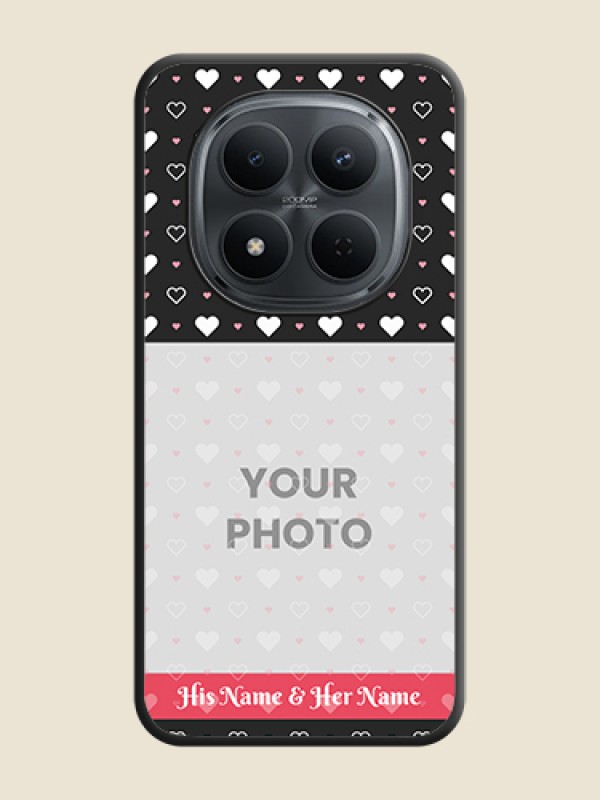 Custom White Color Love Symbols with Text Design on Photo On Space Black Custom Soft Matte Mobile Back Cover - Xiaomi Redmi Note 15 Pro Plus 5G - alternate view