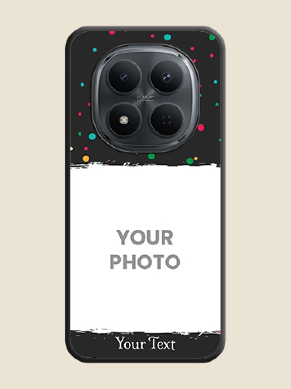 Custom Multicolor Dotted Pattern with Text On Space Black Custom Soft Matte Mobile Back Cover - Xiaomi Redmi Note 15 Pro Plus 5G - alternate view