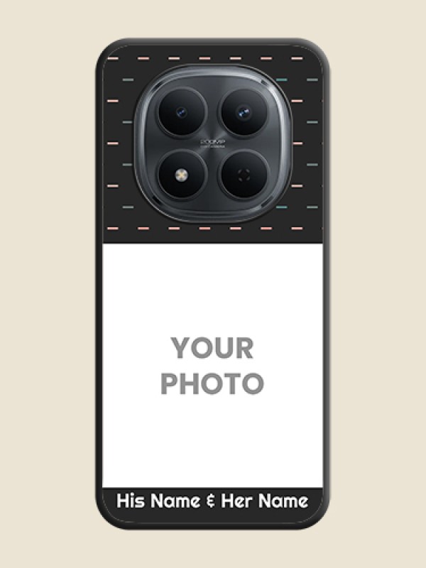 Custom Line Pattern Design with Text On Space Black Custom Soft Matte Mobile Back Cover - Xiaomi Redmi Note 15 Pro Plus 5G - alternate view