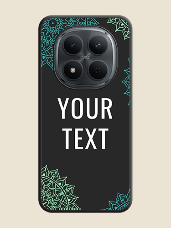 Custom Your Name with Floral Design On Space Black Custom Soft Matte Mobile Back Cover - Xiaomi Redmi Note 15 Pro Plus 5G - alternate view