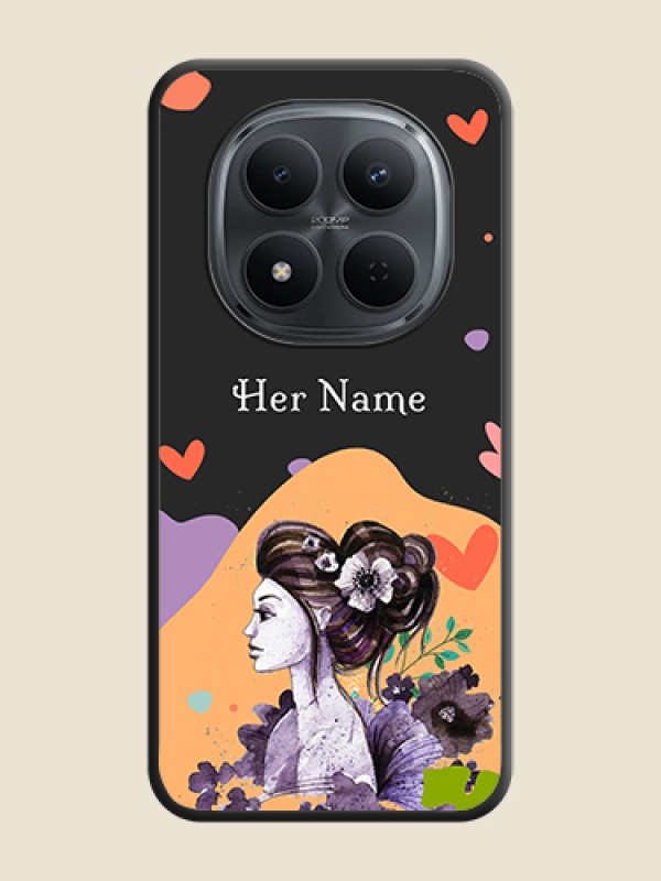 Custom Namecase For Her With Fancy Lady Image On Space Black Custom Soft Matte Mobile Back Cover - Xiaomi Redmi Note 15 Pro Plus 5G - alternate view