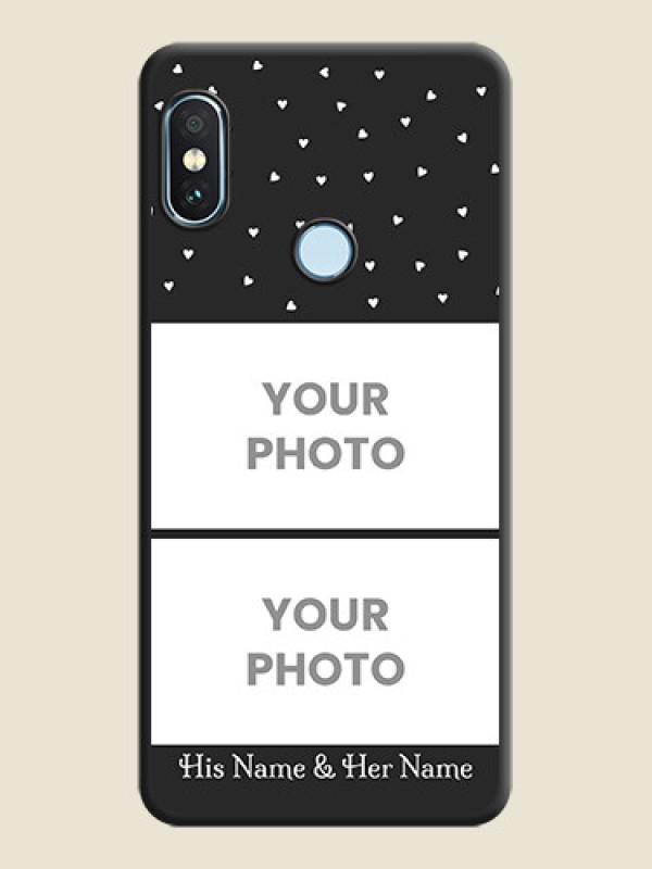 Custom Miniature Love Symbols with Name On Space Black Custom Soft Matte Mobile Back Cover - Xiaomi Redmi Note 5 Pro - alternate view