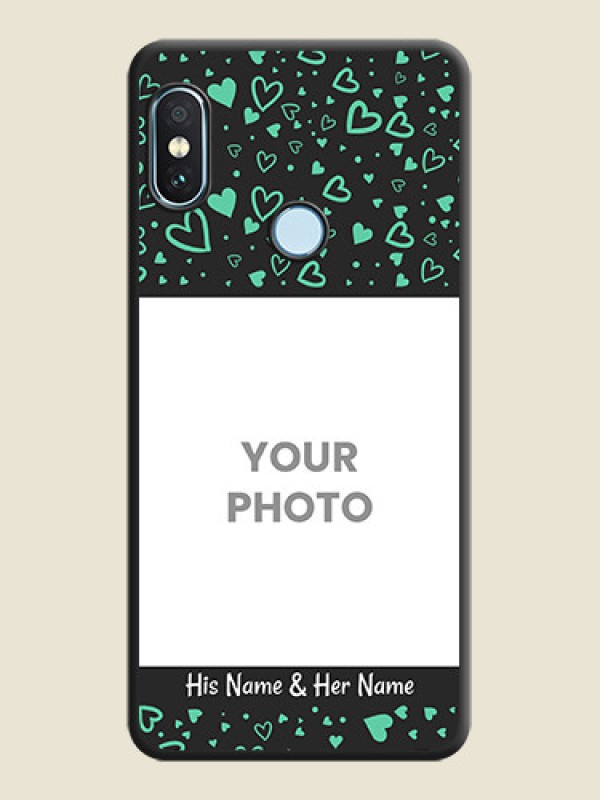 Custom Sea Green Indefinite Love Pattern on Photo On Space Black Custom Soft Matte Mobile Back Cover - Xiaomi Redmi Note 5 Pro - alternate view