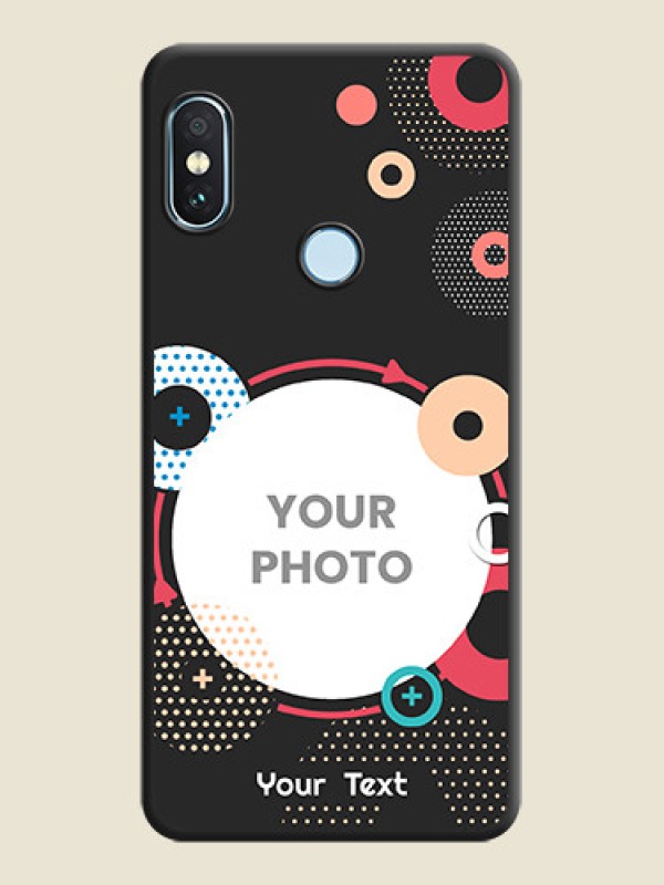 Custom Multicoloured Round Image On Space Black Custom Soft Matte Mobile Back Cover - Xiaomi Redmi Note 5 Pro - alternate view