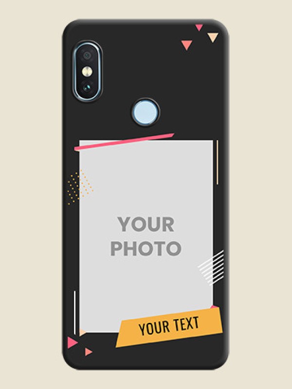 Custom Photo Frame with Triangle Small Dots on Photo On Space Black Custom Soft Matte Mobile Back Cover - Xiaomi Redmi Note 5 Pro - alternate view