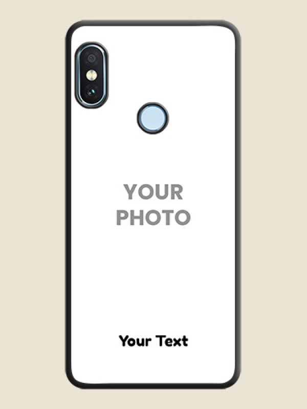 Custom Full Single Pic Upload With Text On Space Black Custom Soft Matte Mobile Back Cover - Xiaomi Redmi Note 5 Pro - alternate view