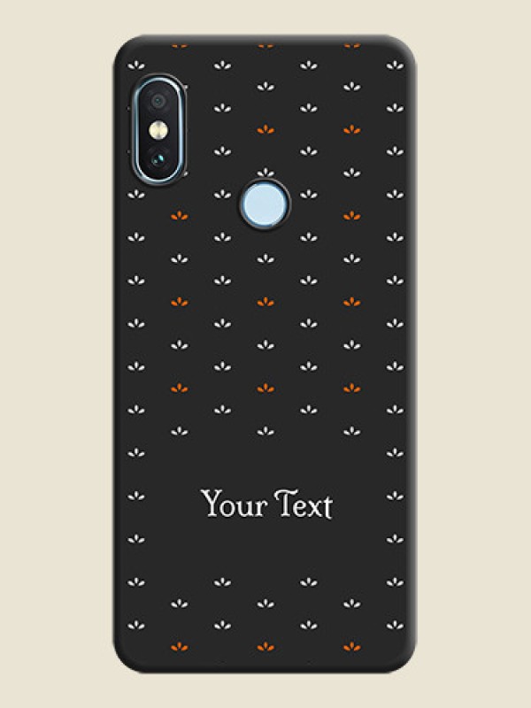 Custom Simple Pattern With Custom Text On Space Black Custom Soft Matte Mobile Back Cover - Xiaomi Redmi Note 5 Pro - alternate view
