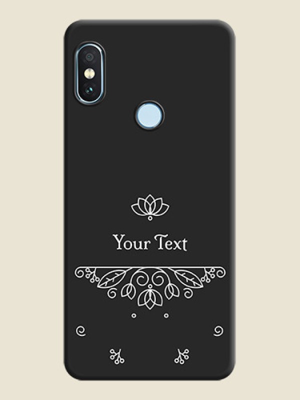 Custom Lotus Garden Custom Text On Space Black Custom Soft Matte Mobile Back Cover - Xiaomi Redmi Note 5 Pro - alternate view