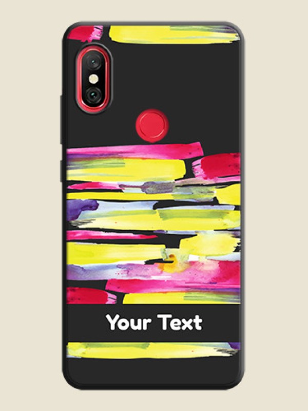 Custom Brush Coloured on Space Black Personalized Soft Matte Phone Covers - Redmi Note 6 Pro - alternate view