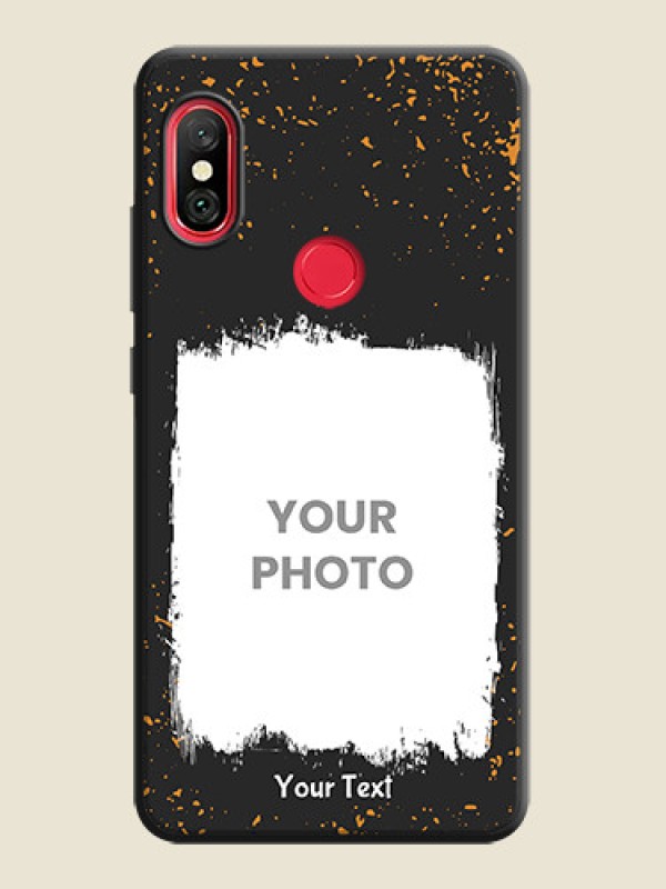 Custom Spray Free Design - Photo on Space Black Soft Matte Phone Cover - Redmi Note 6 Pro - alternate view