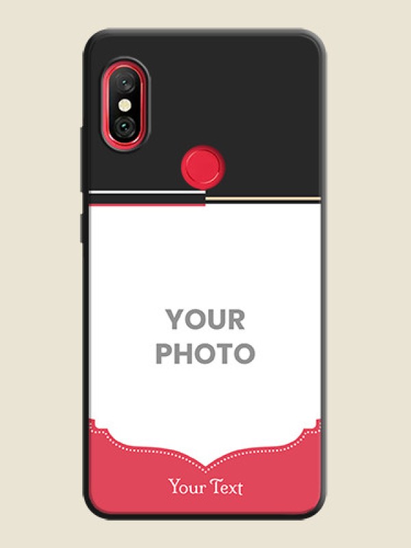 Custom Classic Plain Design with Name - Photo on Space Black Soft Matte Phone Cover - Redmi Note 6 Pro - alternate view