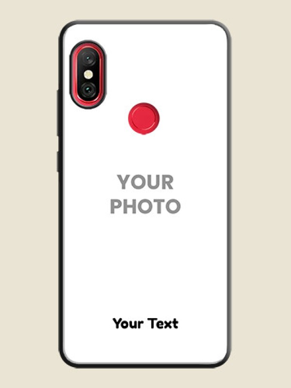 Custom Full Single Pic Upload With Text On Space Black Personalized Soft Matte Phone Covers -Xiaomi Redmi Note 6 Pro - alternate view