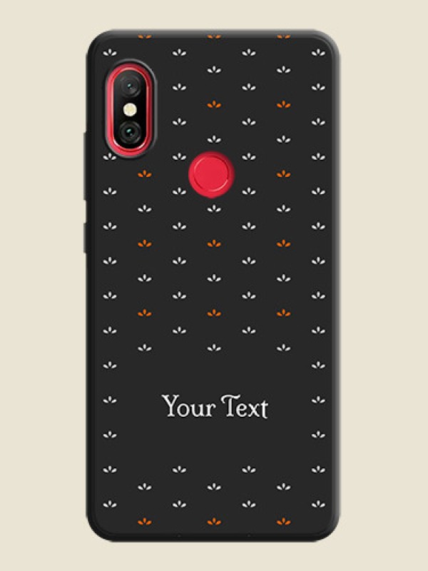 Custom Simple Pattern With Custom Text On Space Black Personalized Soft Matte Phone Covers -Xiaomi Redmi Note 6 Pro - alternate view