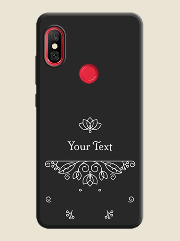 Custom Lotus Garden Custom Text On Space Black Personalized Soft Matte Phone Covers -Xiaomi Redmi Note 6 Pro - alternate view