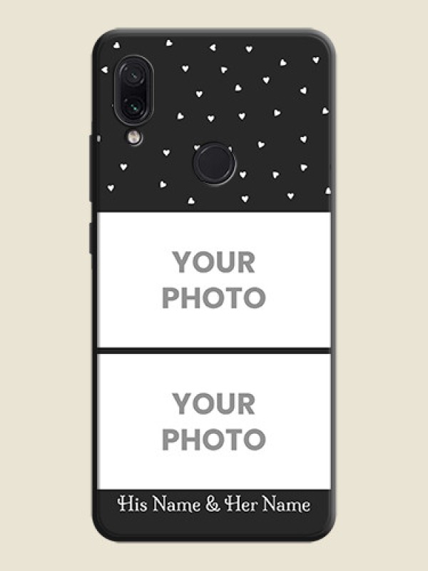 Custom Miniature Love Symbols with Name on Space Black Custom Soft Matte Back Cover - Redmi Note 7 Pro - alternate view
