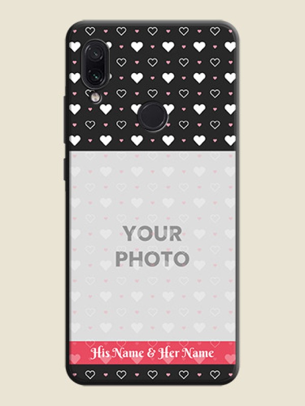 Custom White Color Love Symbols with Text Design - Photo on Space Black Soft Matte Phone Cover - Redmi Note 7 Pro - alternate view