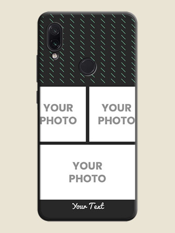 Custom Cross Dotted Pattern with 2 Image Holder  on Personalised Space Black Soft Matte Cases - Redmi Note 7 Pro - alternate view