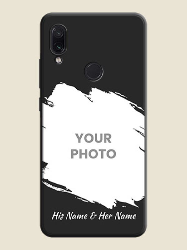 Custom Grunge Brush Strokes - Photo on Space Black Soft Matte Back Cover - Redmi Note 7 Pro - alternate view