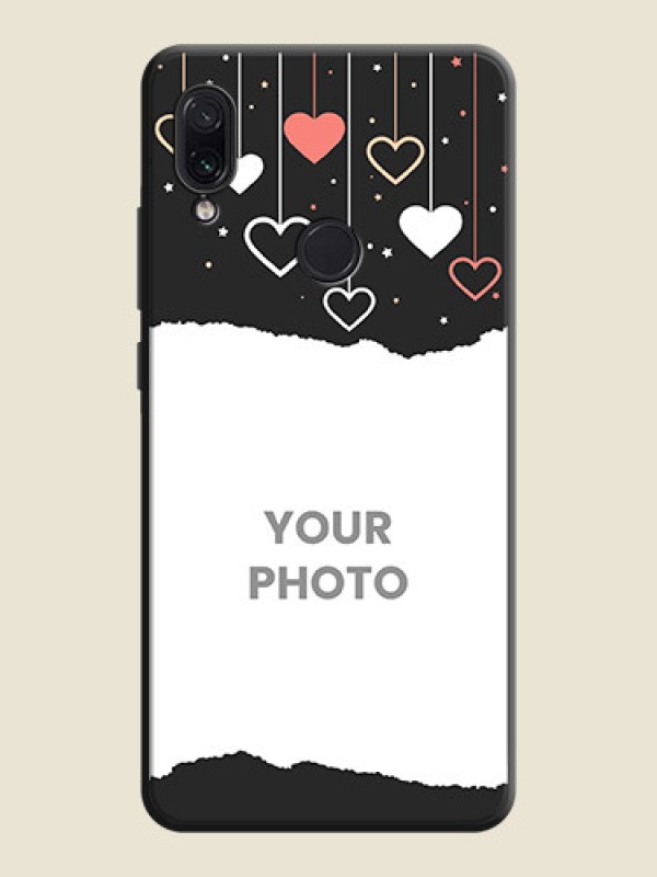 Custom Love Hangings with Splash Wave Picture on Space Black Custom Soft Matte Phone Back Cover - Redmi Note 7 - alternate view