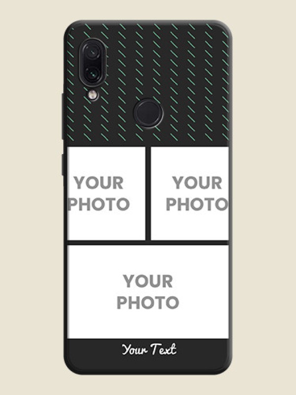 Custom Cross Dotted Pattern with 2 Image Holder  on Personalised Space Black Soft Matte Cases - Redmi Note 7 - alternate view