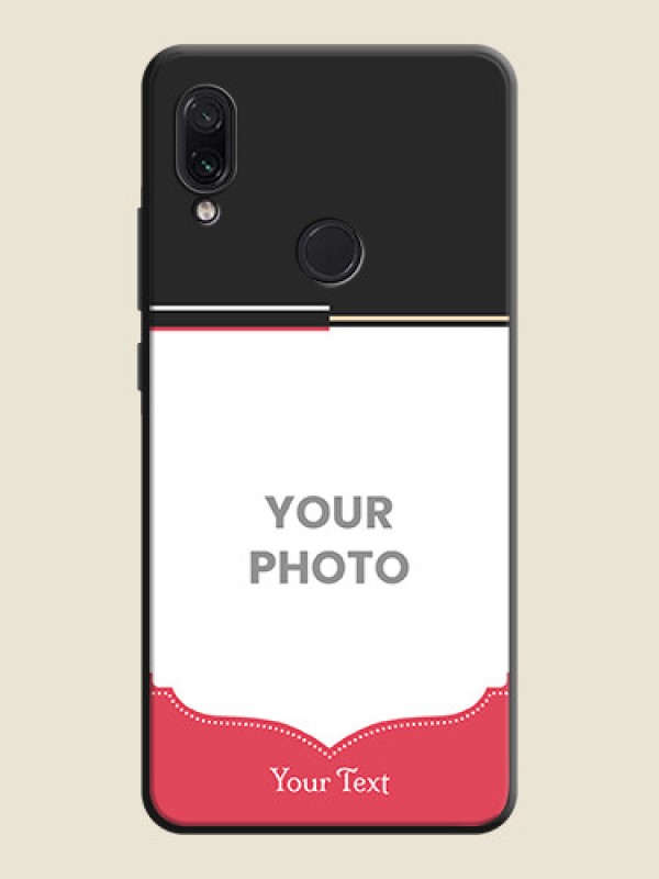 Custom Classic Plain Design with Name - Photo on Space Black Soft Matte Phone Cover - Redmi Note 7 - alternate view