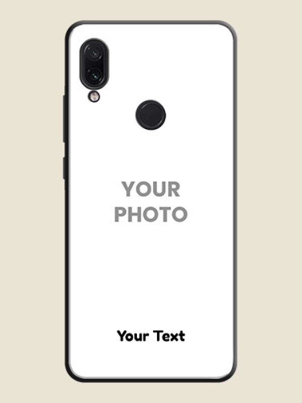 Custom Full Single Pic Upload With Text On Space Black Personalized Soft Matte Phone Covers -Xiaomi Redmi Note 7 - alternate view