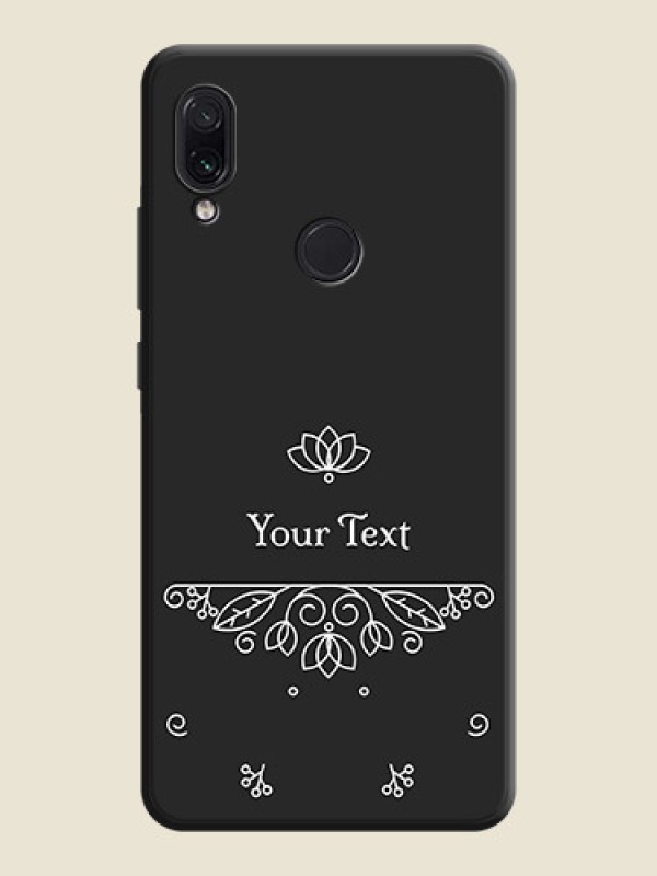 Custom Lotus Garden Custom Text On Space Black Personalized Soft Matte Phone Covers -Xiaomi Redmi Note 7 - alternate view