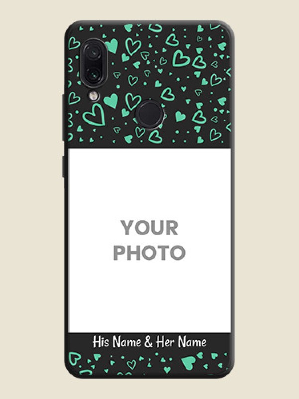 Custom Sea Green Indefinite Love Pattern - Photo on Space Black Soft Matte Mobile Cover - Redmi Note 7S - alternate view