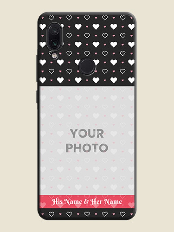 Custom White Color Love Symbols with Text Design - Photo on Space Black Soft Matte Phone Cover - Redmi Note 7S - alternate view