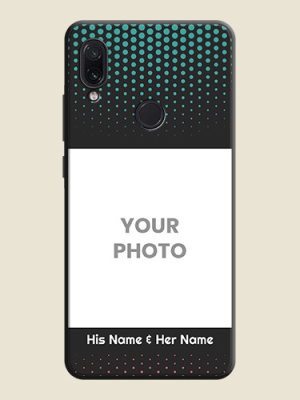 Custom Faded Dots with Grunge Photo Frame and Text on Space Black Custom Soft Matte Phone Cases - Redmi Note 7S - alternate view