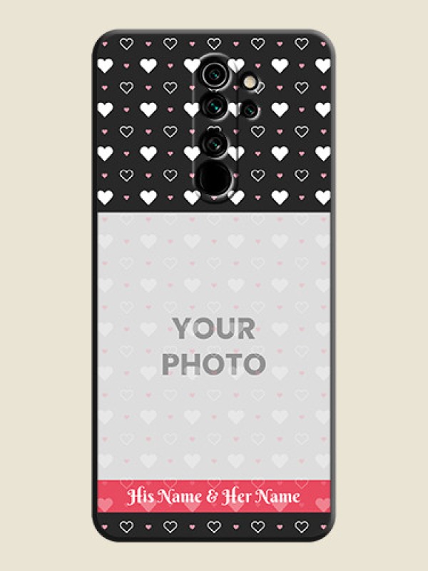 Custom White Color Love Symbols with Text Design - Photo on Space Black Soft Matte Phone Cover - Redmi Note 8 Pro - alternate view