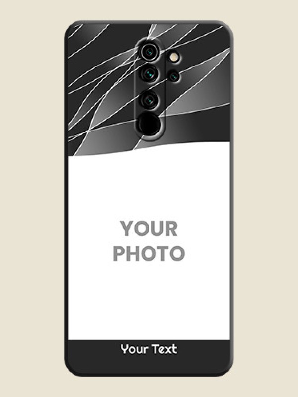 Custom Mixed Wave Lines - Photo on Space Black Soft Matte Mobile Cover - Redmi Note 8 Pro - alternate view