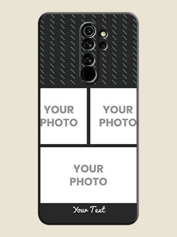 Custom Cross Dotted Pattern with 2 Image Holder  on Personalised Space Black Soft Matte Cases - Redmi Note 8 Pro - alternate view