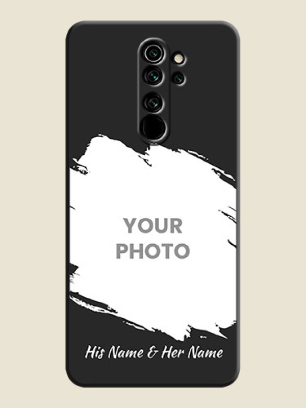 Custom Grunge Brush Strokes - Photo on Space Black Soft Matte Back Cover - Redmi Note 8 Pro - alternate view