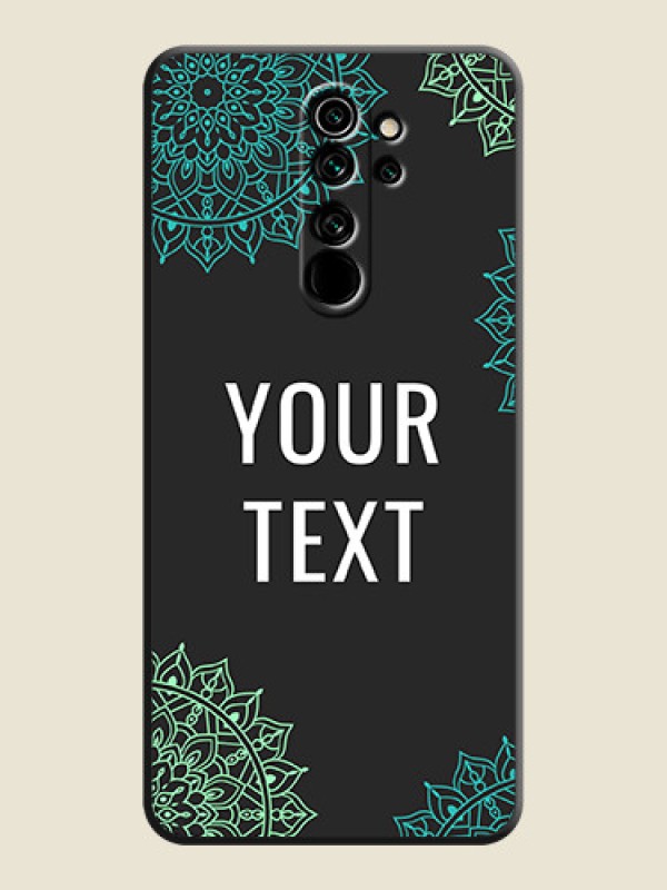 Custom Your Name with Floral Design on Space Black Custom Soft Matte Back Cover - Redmi Note 8 Pro - alternate view