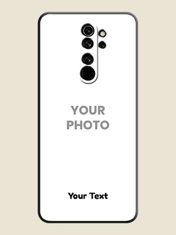 Custom Full Single Pic Upload With Text On Space Black Personalized Soft Matte Phone Covers -Xiaomi Redmi Note 8 Pro - alternate view