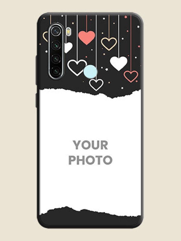 Custom Love Hangings with Splash Wave Picture on Space Black Custom Soft Matte Phone Back Cover - Redmi Note 8 - alternate view