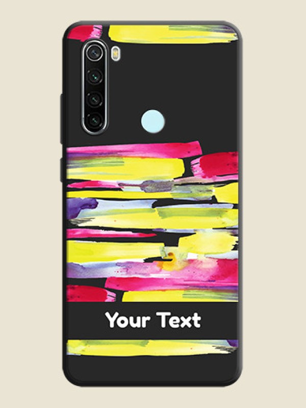 Custom Brush Coloured on Space Black Personalized Soft Matte Phone Covers - Redmi Note 8 - alternate view