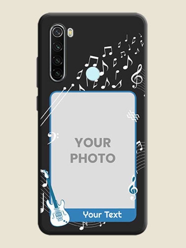 Custom Musical Theme Design with Text - Photo on Space Black Soft Matte Mobile Case - Redmi Note 8 - alternate view