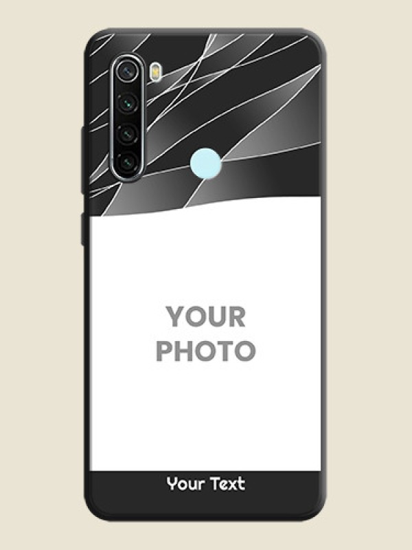 Custom Mixed Wave Lines - Photo on Space Black Soft Matte Mobile Cover - Redmi Note 8 - alternate view
