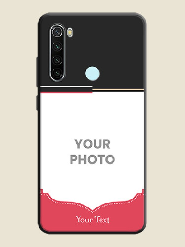 Custom Classic Plain Design with Name - Photo on Space Black Soft Matte Phone Cover - Redmi Note 8 - alternate view