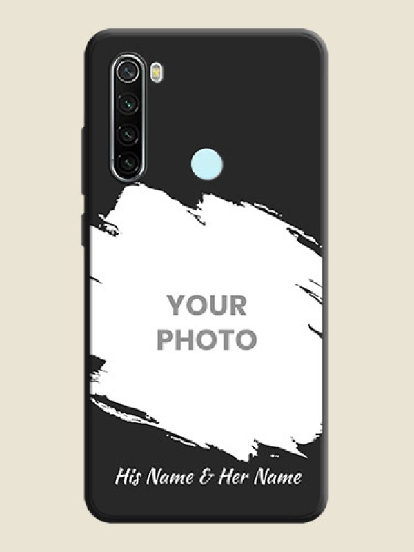 Custom Grunge Brush Strokes - Photo on Space Black Soft Matte Back Cover - Redmi Note 8 - alternate view